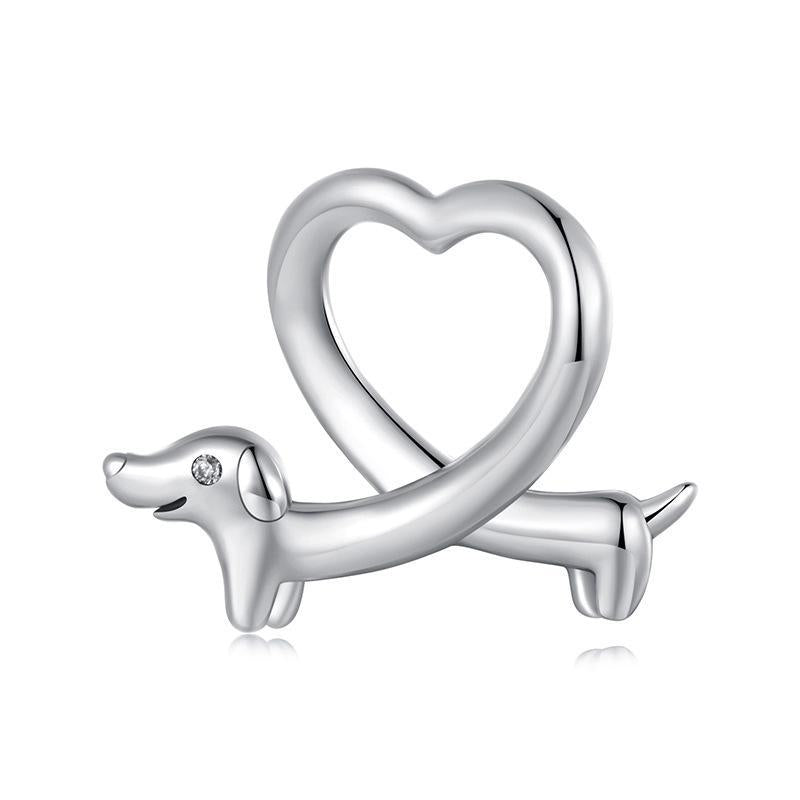 V562-A1090475060DBT-202504111721-00 925 Sterling Silver Dachshund Bead Animal Accessory - Image 1