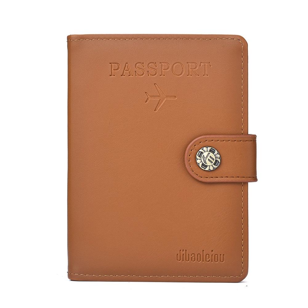 V562-A1090983060DBT-202503281945-00 Multi Functional Passport Case With Buckle Dibaoleiou Pu Leather - Brown - Image 1