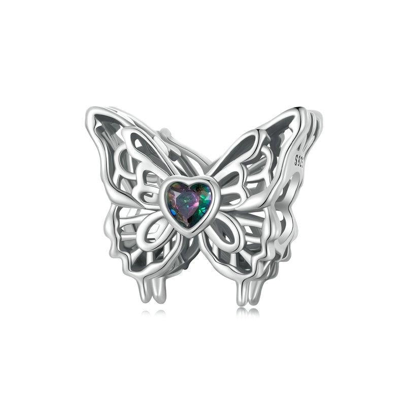 V562-A1091715060DBT-202504111900-00 925 Sterling Silver Oxidized Butterfly Hollow Diy Beads - Image 1