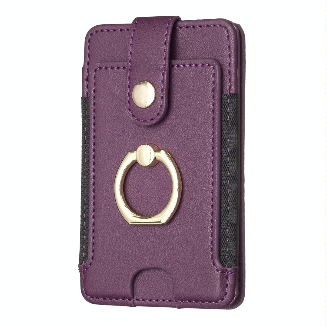 V562-A109239400ADE-202503281911-00 Metal Ring Card Bag Sticker For Mobile Phones - Dark Purple - Image 1