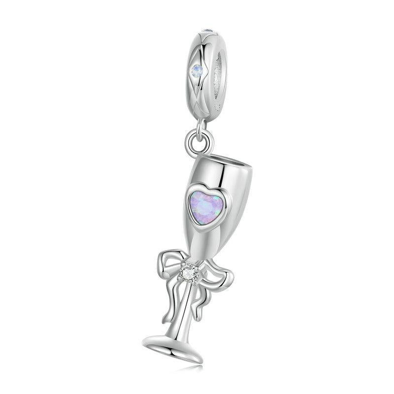 V562-A1098045060DBT-202504111721-00 925 Sterling Silver Romantic Platinum Champagne Goblet Pendant - Image 1