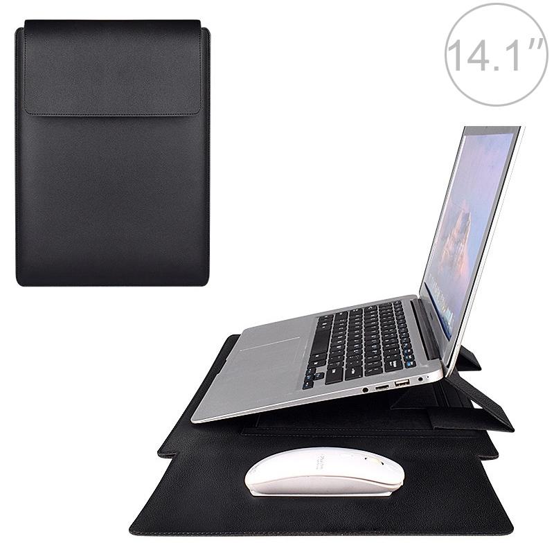 V562-A20459700ADE-202504022026-00 14.1 Inch Laptop Sleeve Leather Carrying Bag - Black - Image 1