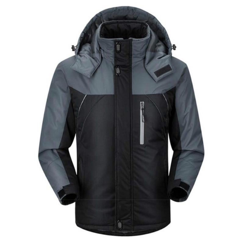 V562-A3086994140DBT-202505262046-00 Men Winter Thick Fleece Waterproof Outwear Down Jackets Coats - Size Xl Black - Image 1