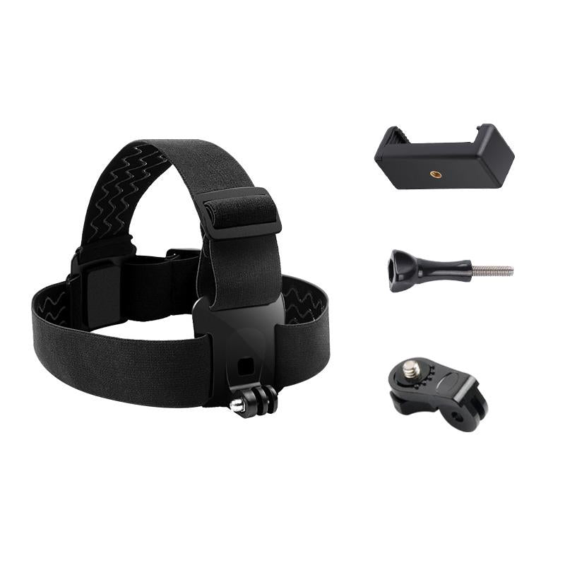 V562-B0461ACD-202503062110-00 Adjustable Head Strap with Phone Clamp for Gopro and Action Cameras - Image 1