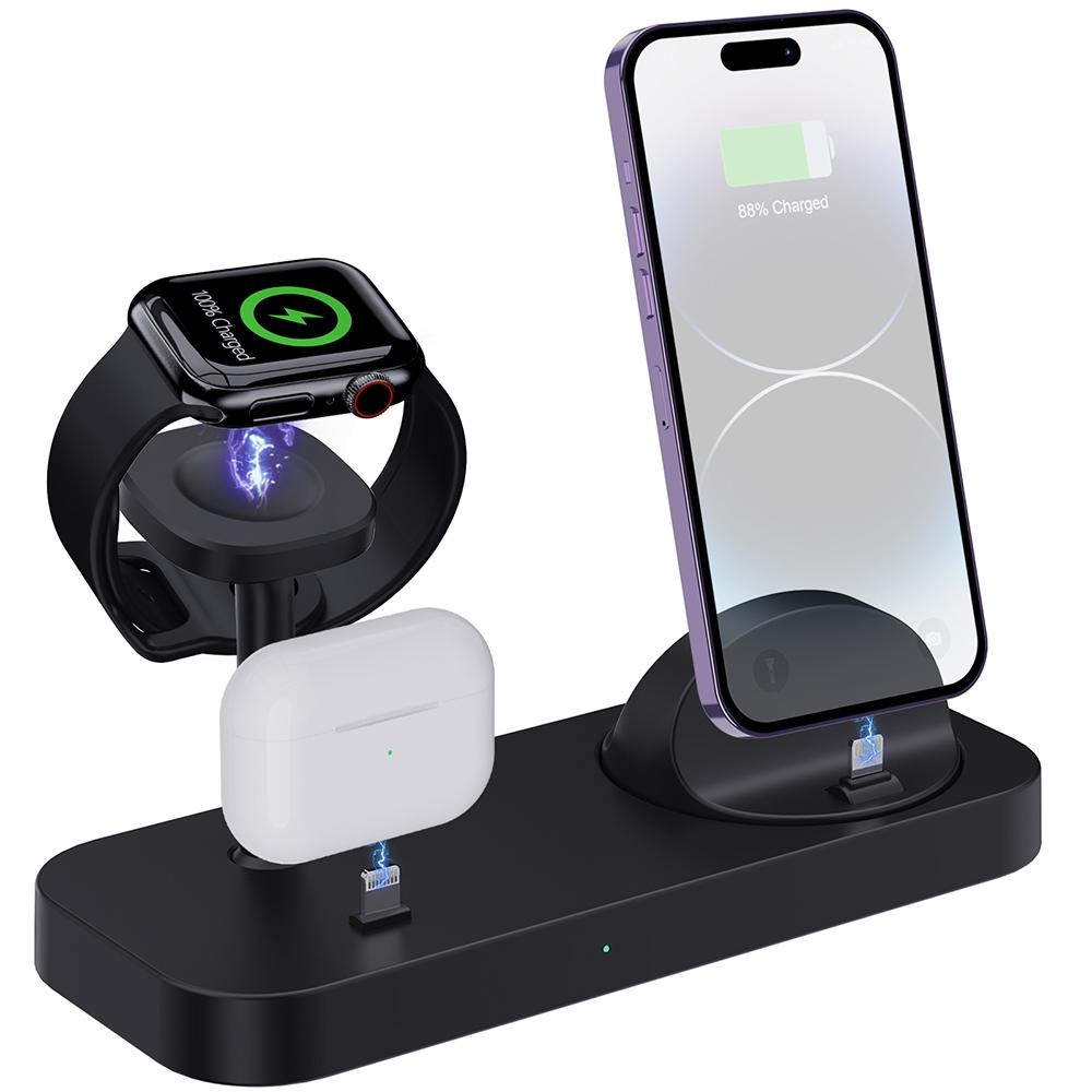 V562-B100441700ADE-202504212111-00 4 In 1 Charging Stand For Apple Watch And Airpods - Black - Image 1