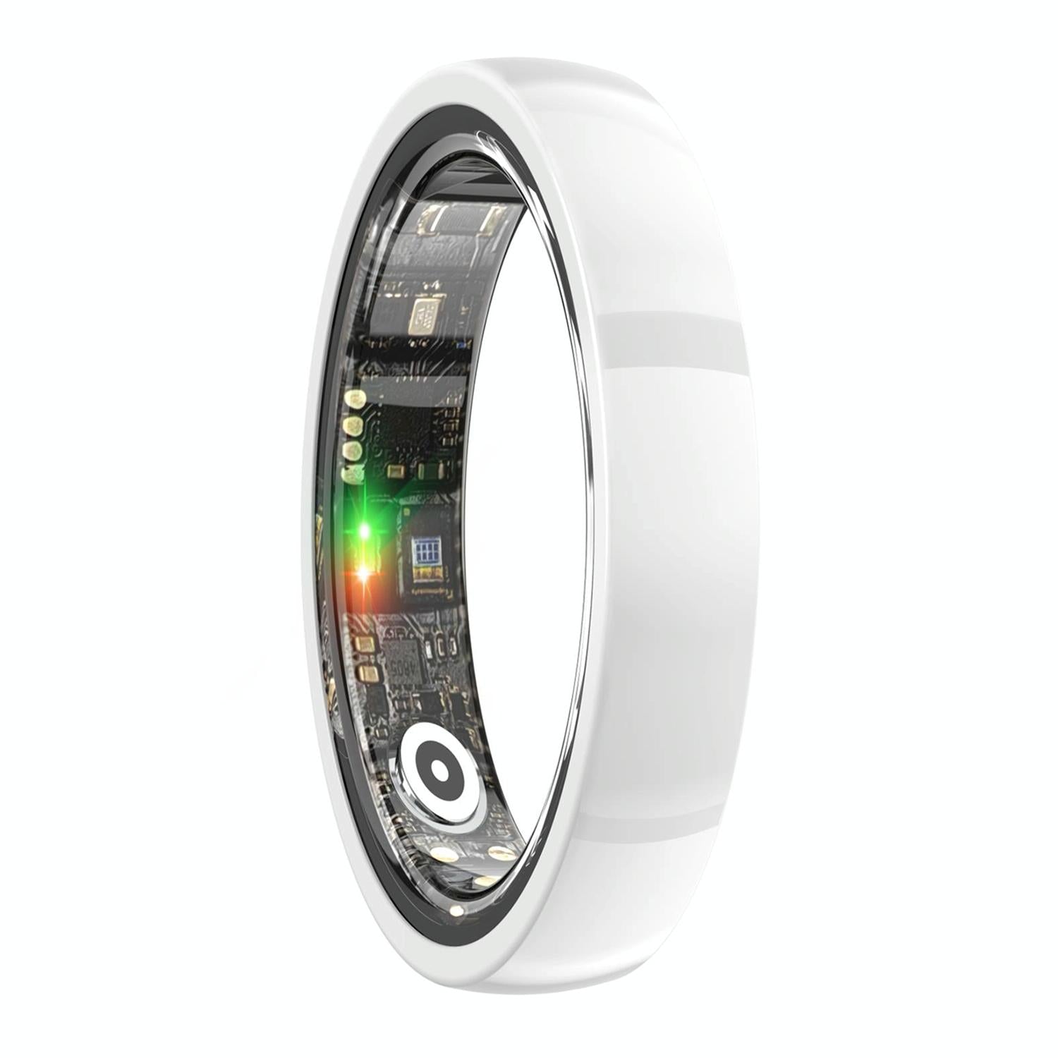 V562-B100457200AYS-202502241630-00 Smart Ring With Heart Rate Blood Oxygen Sleep & Sports Modes - Size 9 - White - Image 1