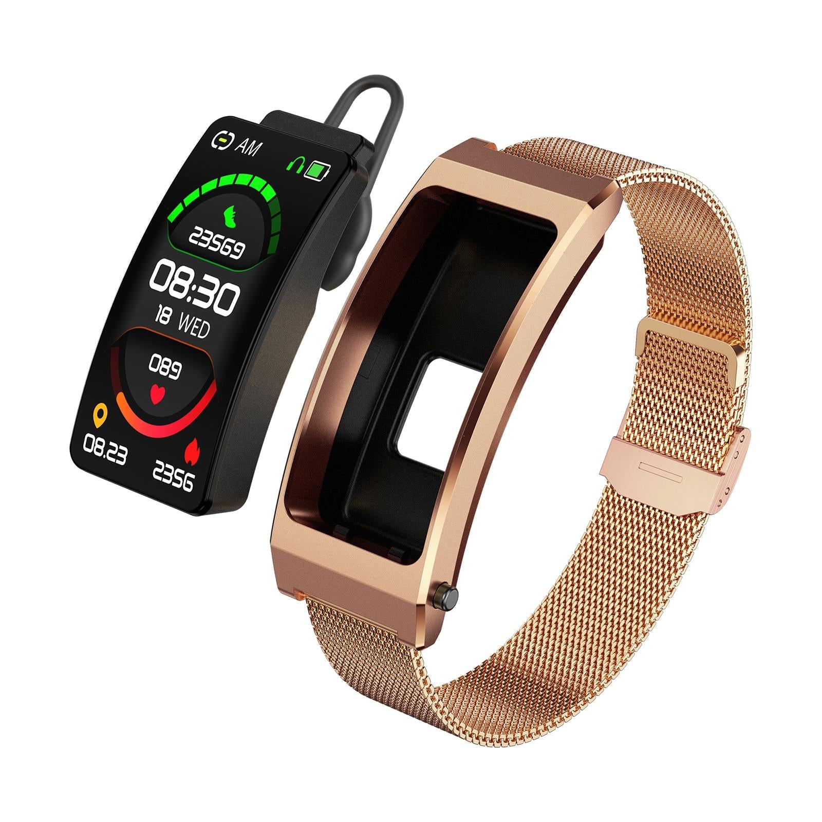 V562-B100721500ADE-202505262111-00 Smart Bracelet With Sleep And Oxygen Monitoring - Tft Display - Rose Gold - Image 1