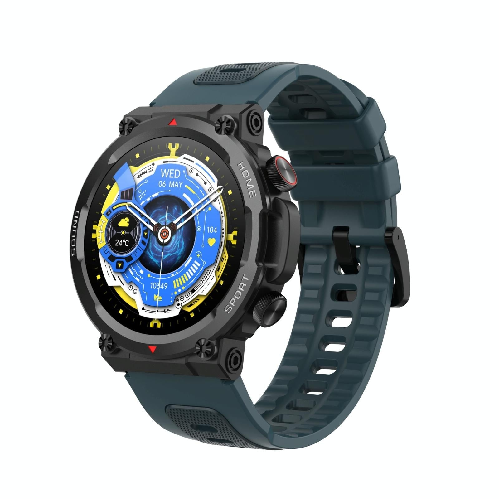 V562-B1014583060DBT-202504251925-00 Waterproof Smart Watch With Heart Rate & Sleep Monitoring - Blue - Image 1