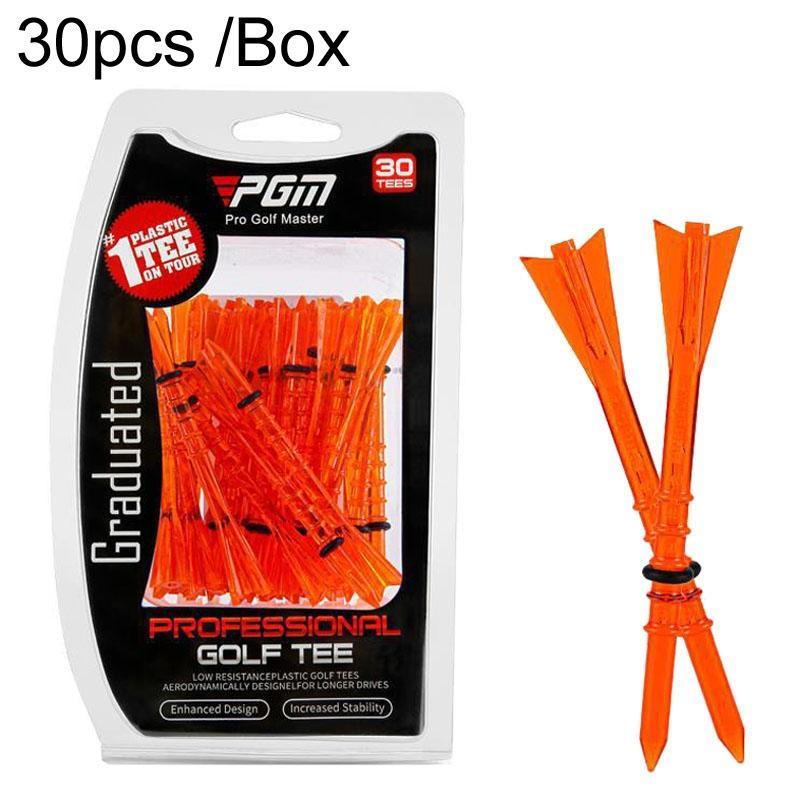 V562-B1014754060DBT-202503041726-00 30 Adjustable Golf Tees with 83mm Height Limit - Set of 30 - Orange - Image 1