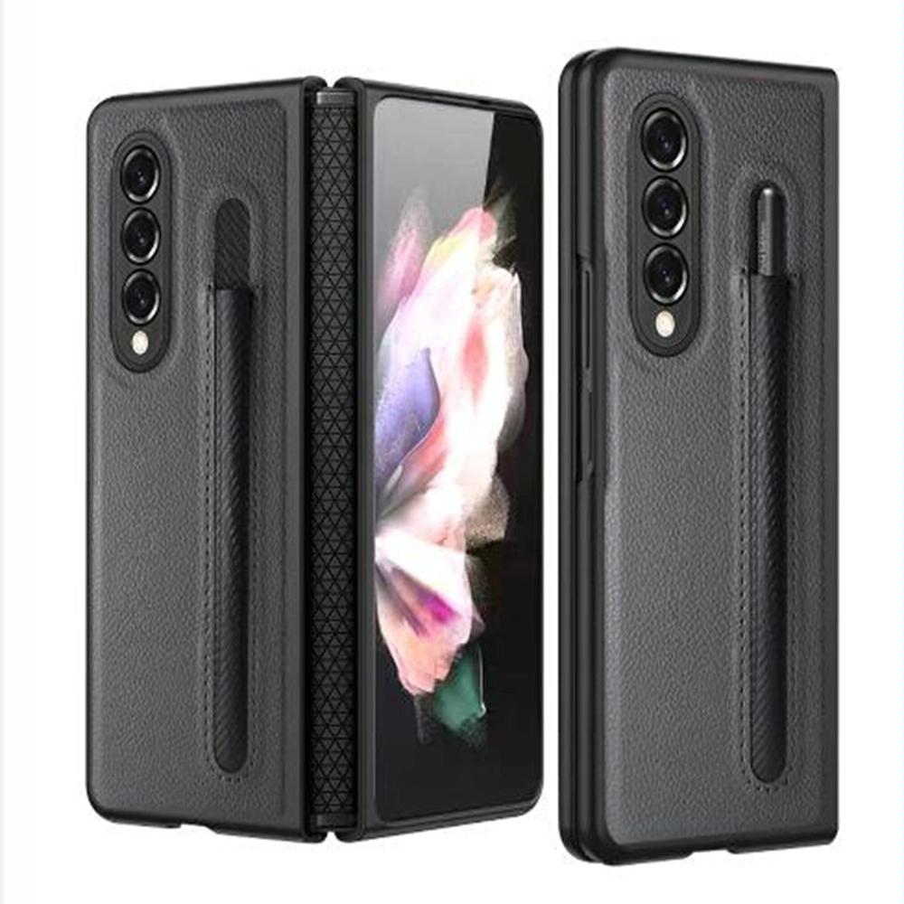 V562-B101552300ADE-202505291328-00 For Samsung Galaxy Z Fold4 5G Litchi Texture Hinge Case - Grey - Image 1