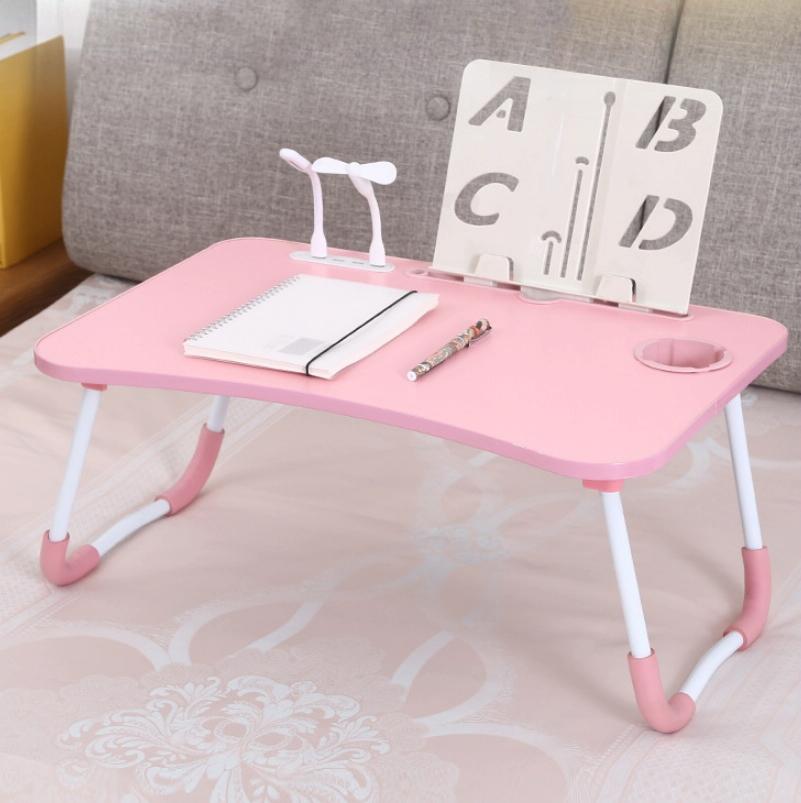 V562-B1016091750DBT-202503052020-00 Portable Folding Desk with Fan & Lamp - Compact Design - Teenage Pink - Image 1
