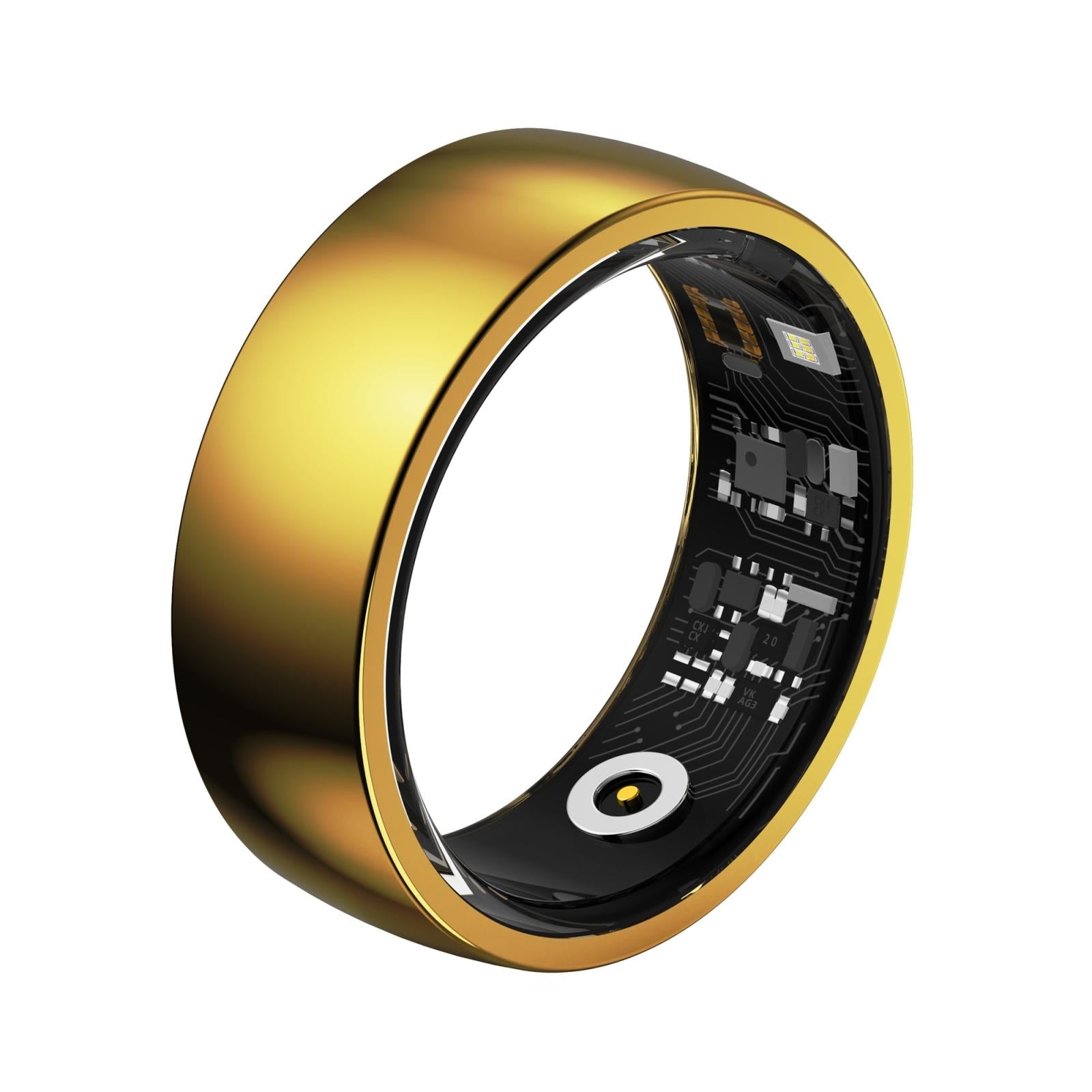 V562-B101706200AYS-202504281841-00 Smart Ring For Health Monitoring And Family Care - Size 18 - Gold - Image 1