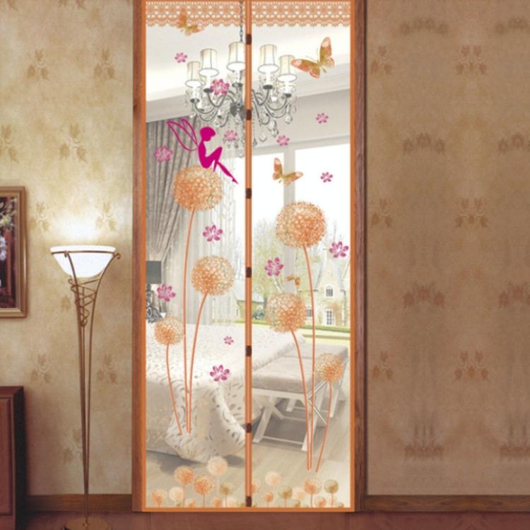 V562-B1019477140DBT-202506201710-00 90x210cm Magnetic Summer Mosquito Screen Door Curtain - Beige - Image 1