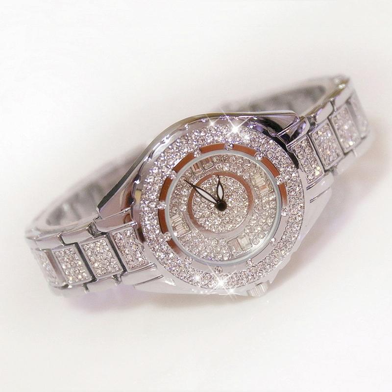 V562-B1028432060DBT-202505271233-00 Full Diamond Women Watch - Niche Collection - Silver - Image 1