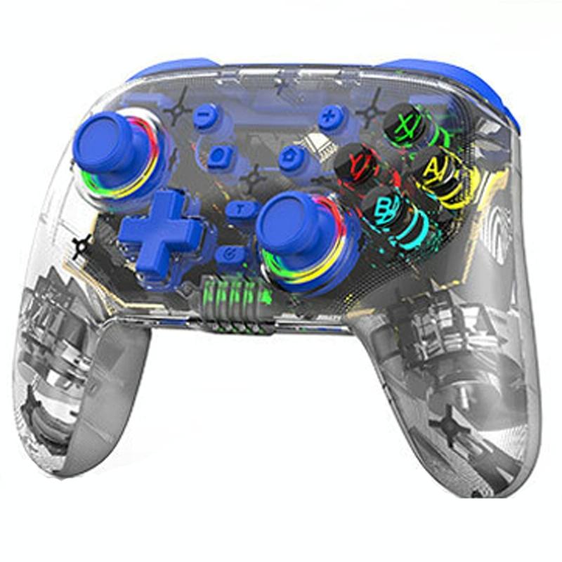 V562-B1029893060DBT-202504181959-00 Wireless Dual Vibration Gamepad for Ps3 / Ps4 with Rgb Lights - Blue - Image 1
