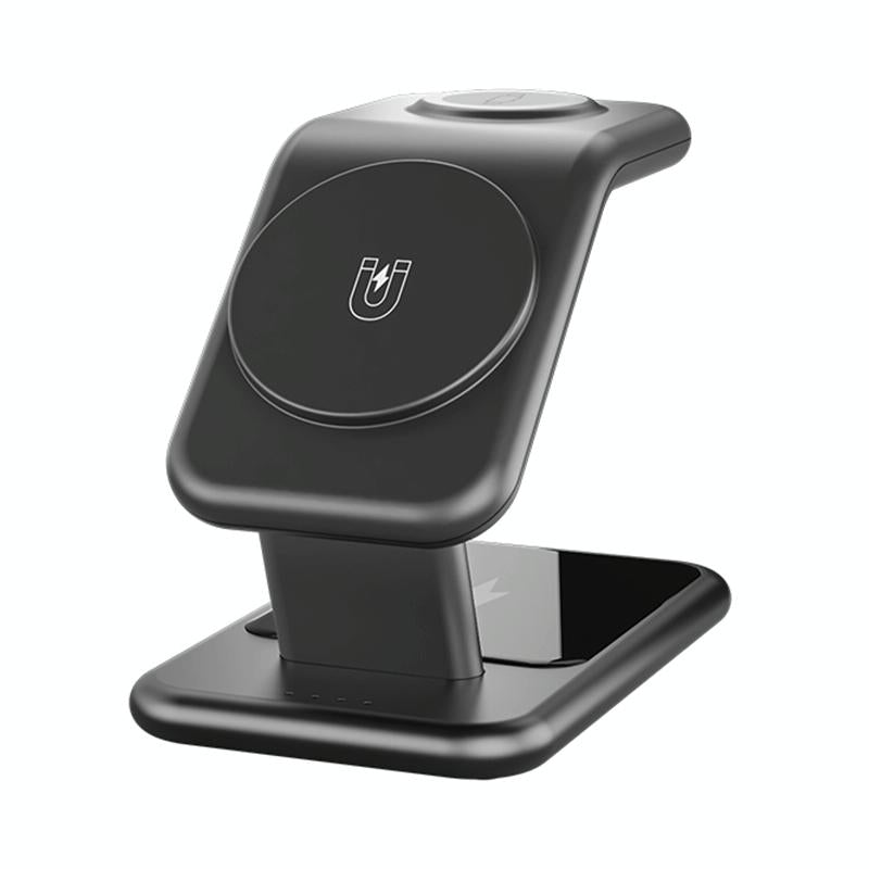 V562-B103432700ADE-202504211947-00 15W 3 In 1 Magnetic Wireless Charger - Black - Image 1