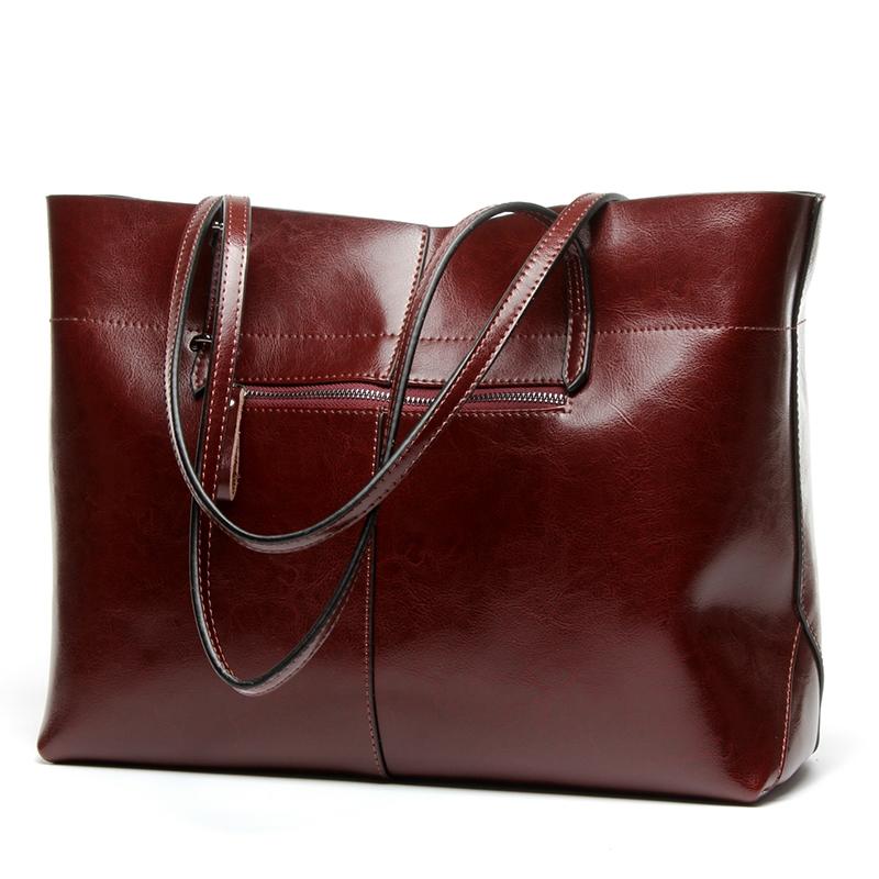 V562-B1035826650DBT-202505191706-00 Stylish Shoulder Tote For Women - Vintage Wine Red Horizontal Version - Image 1