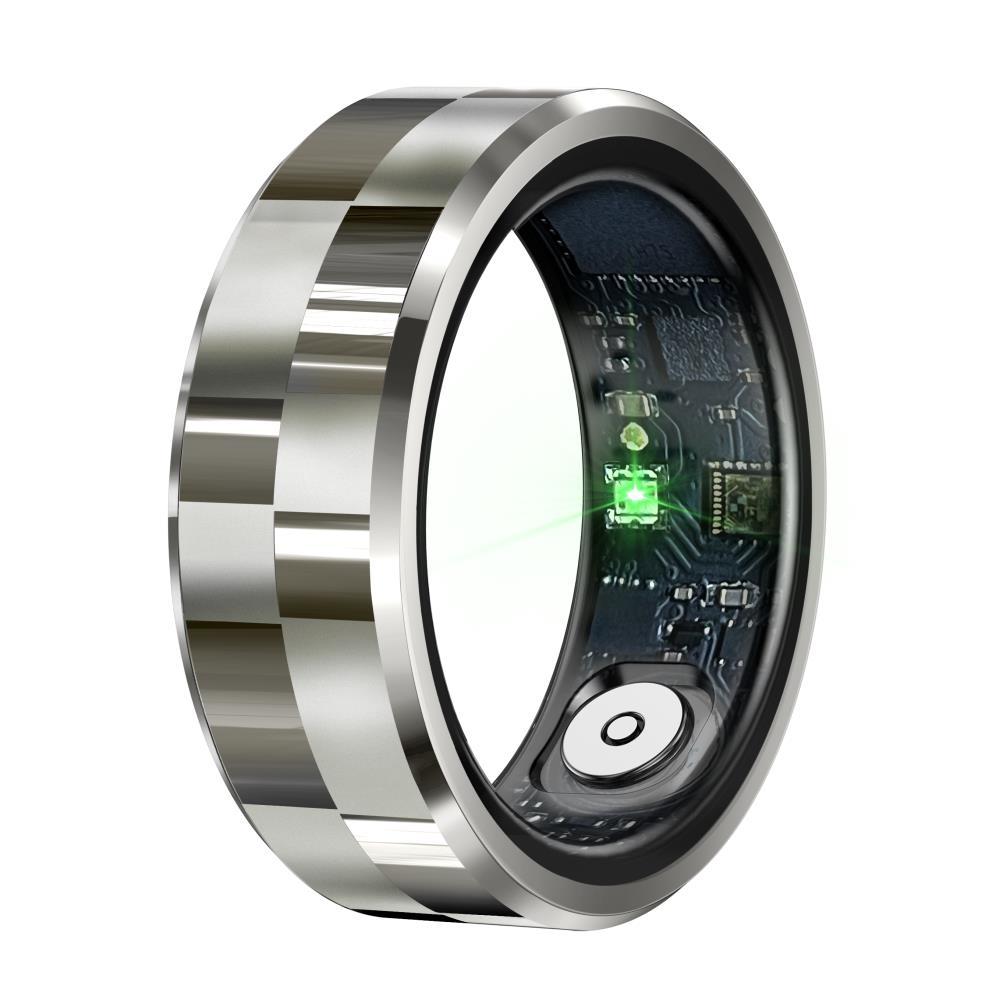 V562-B103996200AYS-202504281830-00 Smart Ring With Health Monitoring Gesture Control And Somatosensory Games - Size 11 - Silver - Image 1