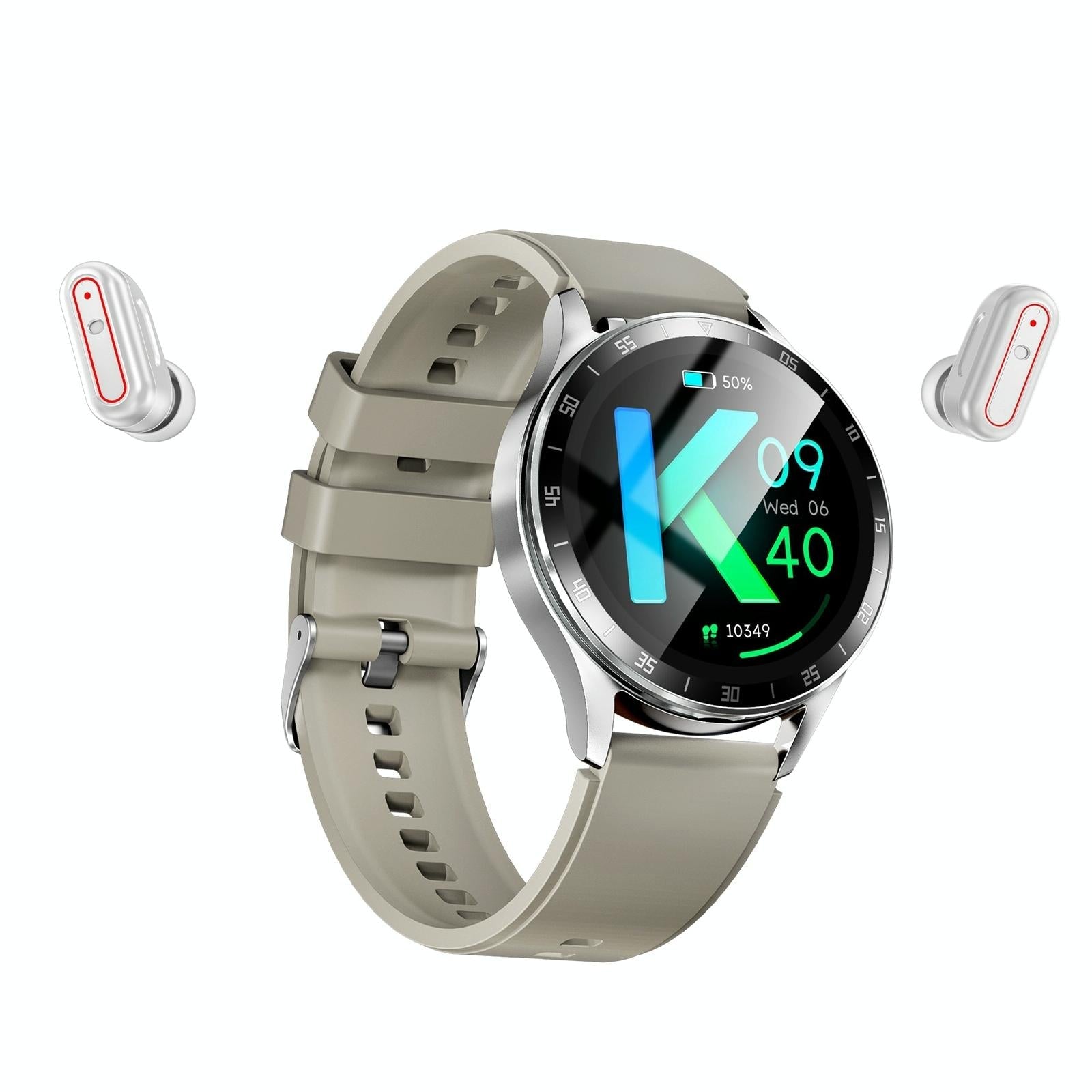 V562-B104032600ADE-202505271120-00 1.39 Inch Waterproof Bracelet Support Bluetooth Call / Nfc / Heart Rate - Silver - Image 1