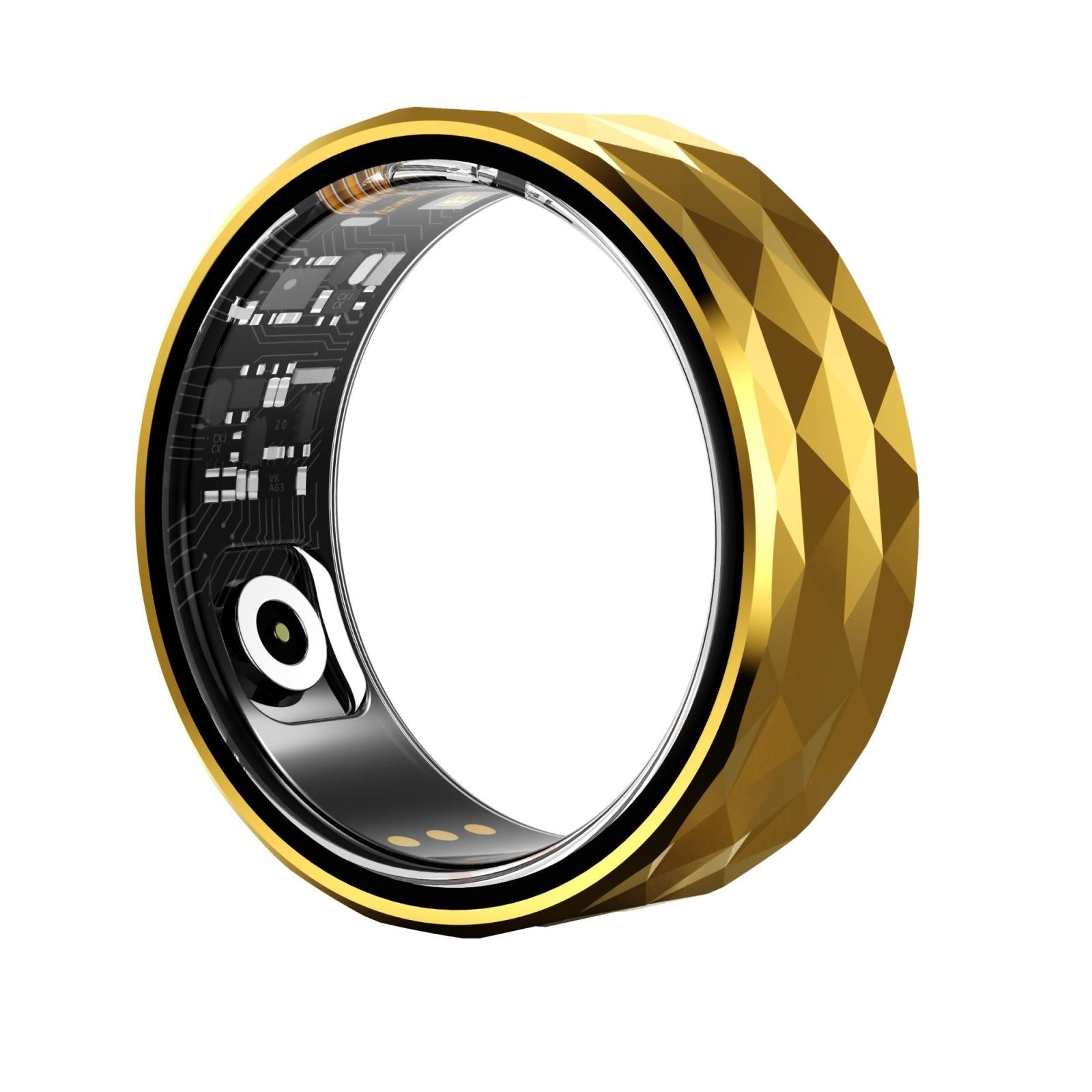 V562-B104806200AYS-202504281830-00 Smart Ring For Health Monitoring & Exercise - Size 22 - Gold - Image 1