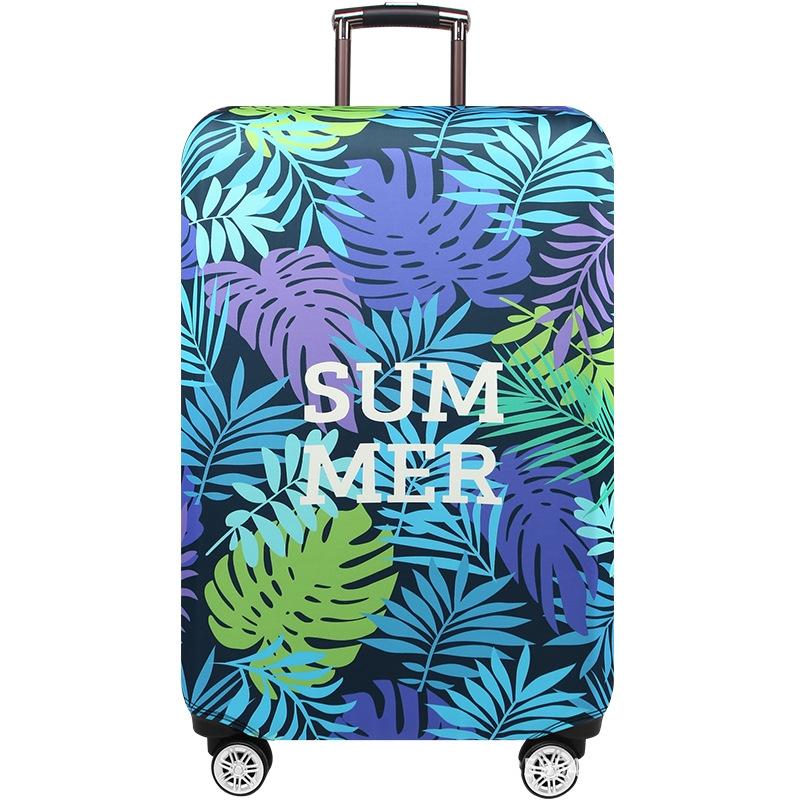 V562-B1060113060DBT-202502281716-00 Stretchy Luggage Dust Cover - Durable & Protective - Size l - Tropical Palm - S - Image 1