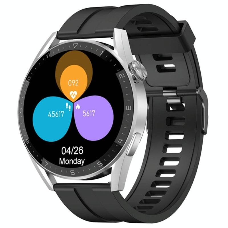 V562-B106127100AYS-202504171206-00 Smart Silicone Watch With Colour Screen - Silver - Image 1