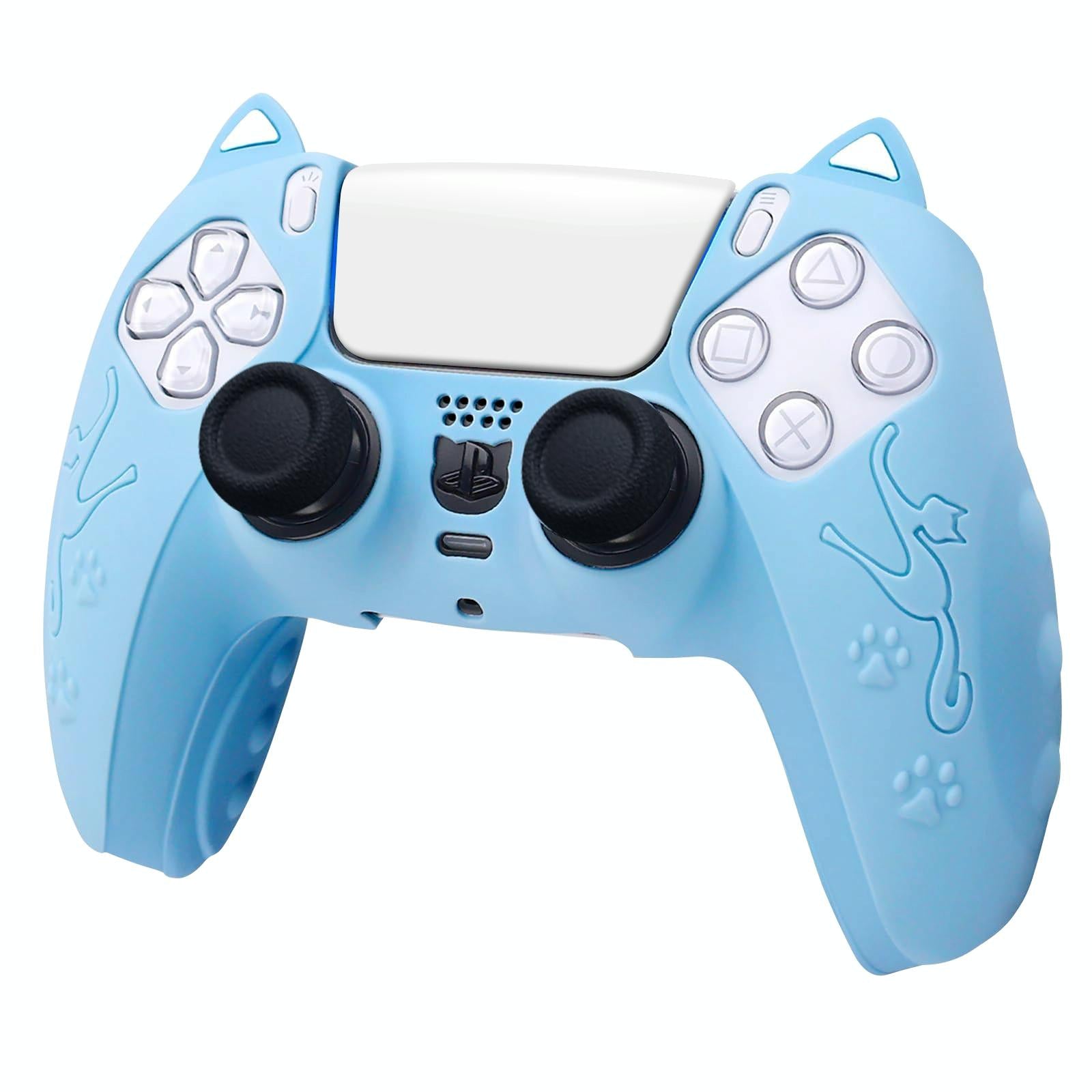 V562-B106506600ADE-202504181916-00 Silicone Cat Ear Gamepad Cover for Sony Ps5 - Blue - Image 1