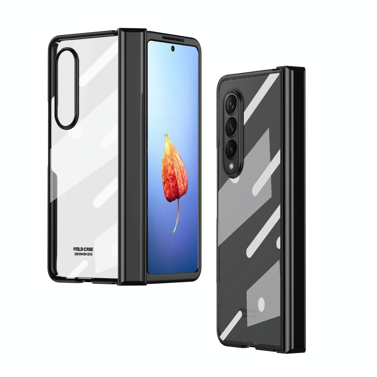 V562-B106803300ADE-202505291316-00 For Samsung Galaxy Z Fold4 5G Samsung Fold 4 Full Body Hinge Case - Electroplated - Black - Image 1