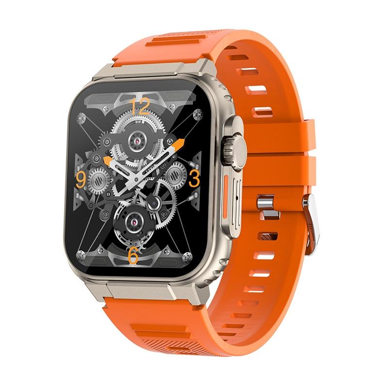 V562-B1073004060DBT-202504251852-00 Ip68 Waterproof Bluetooth Smart Watch Health Monitor - Orange - Image 1