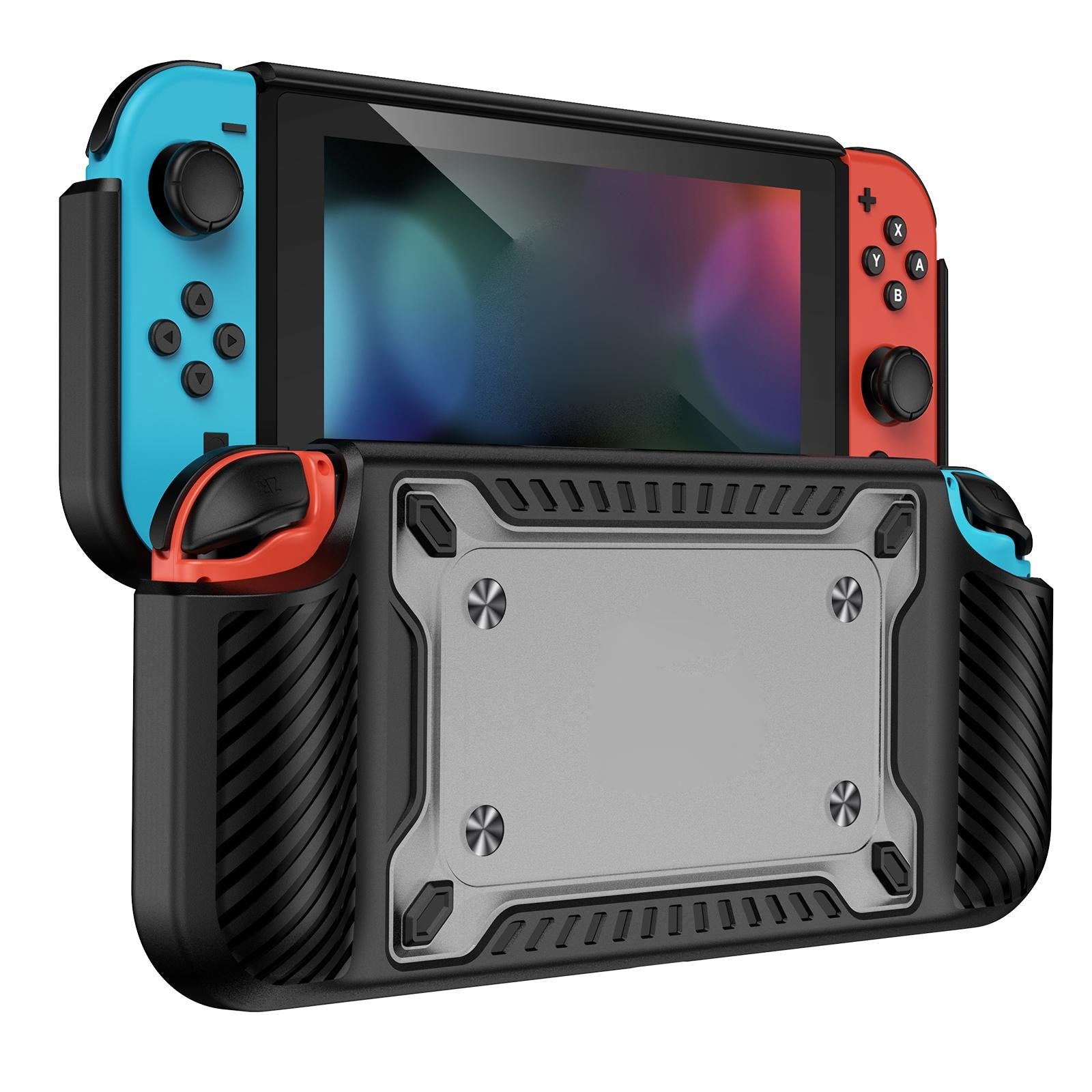 V562-B107421300ADE-202503202011-00 Protective Tpu Pc Case for Nintendo Switch Oled - Black - Image 1