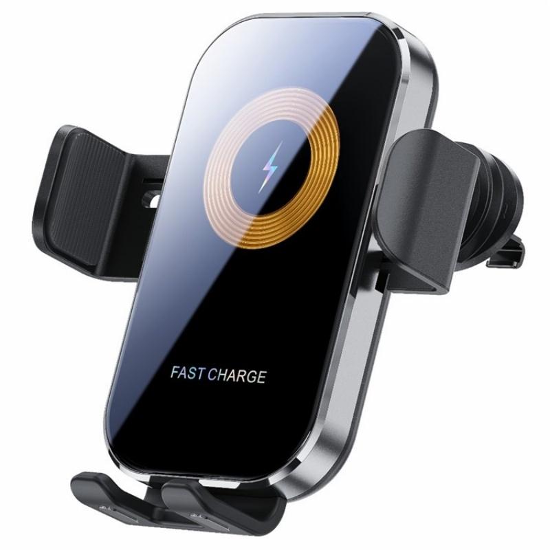 V562-B107755200AYS-202504212105-00 Touch-sensing Car Vent Wireless Charger Holder - X12 - Silver - Image 1