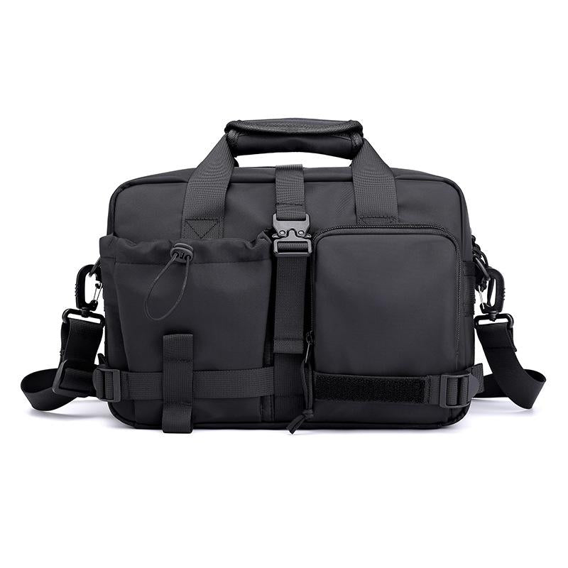 V562-B1081913060DBT-202502281830-00 Large Capacity Men Shoulder Messenger Bag Fits Laptops Multi Functional - Black - Image 1