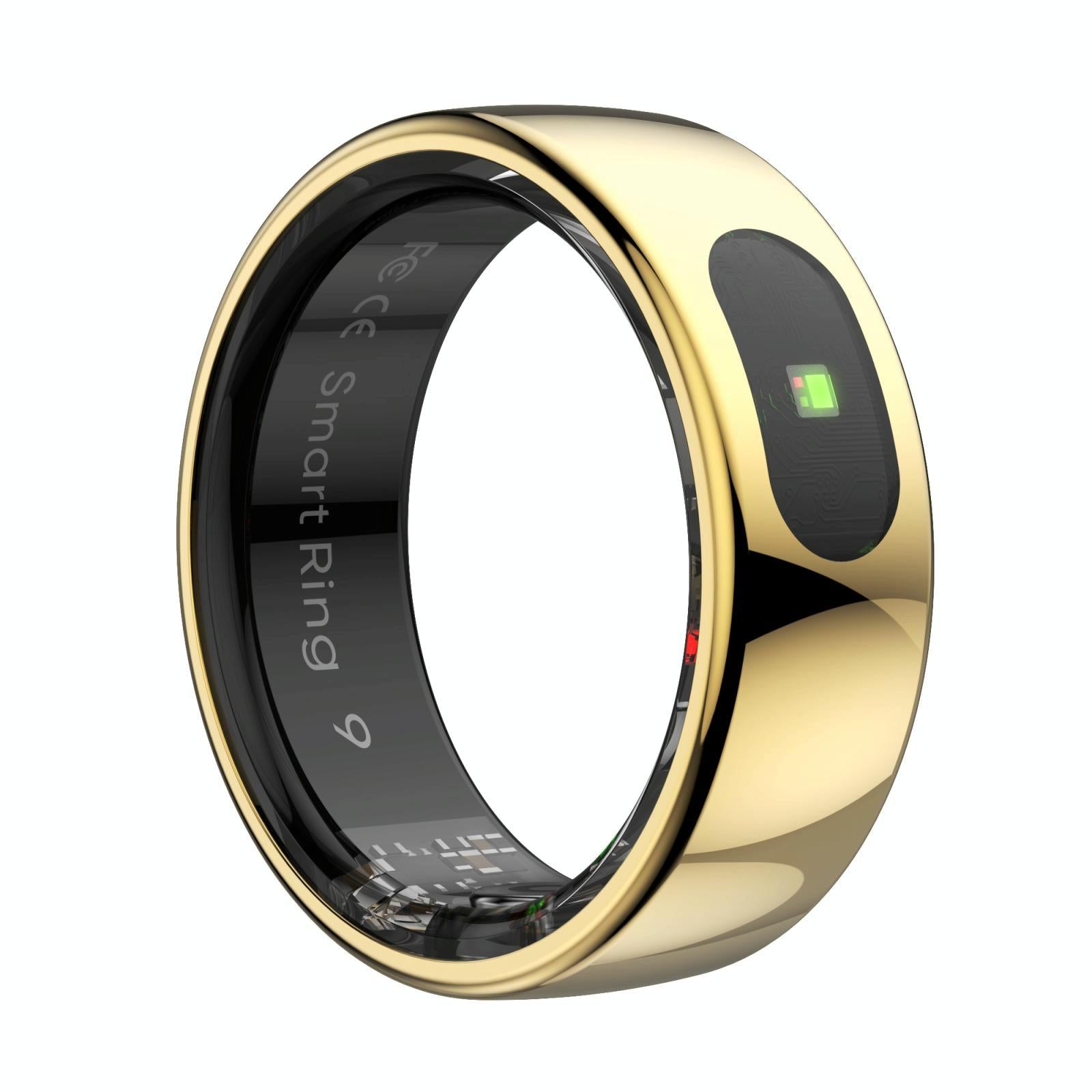 V562-B108197200AYS-202504281907-00 Smart Ring Heart Rate Blood Oxygen Sleep Sports Size 10 - Gold - Image 1