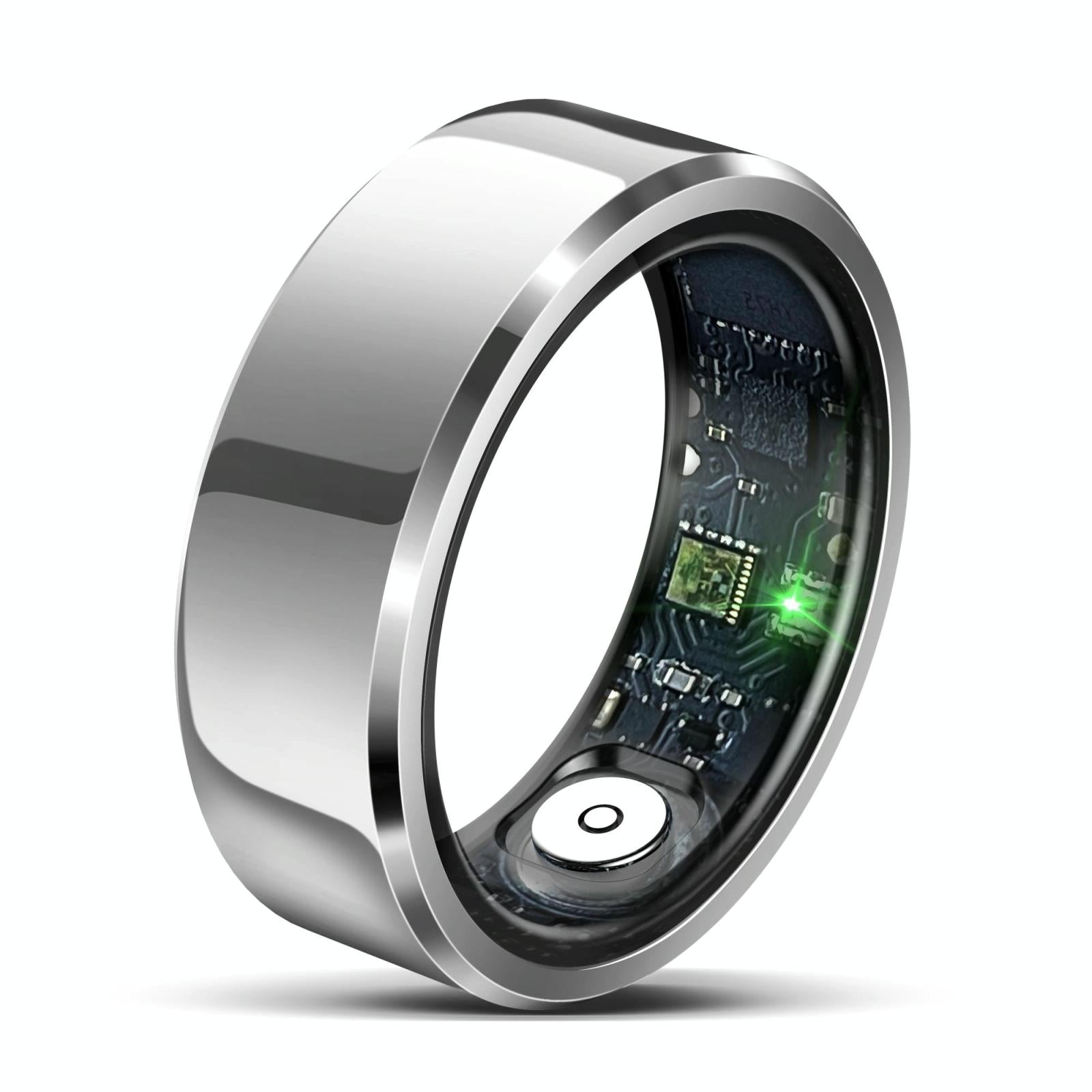 V562-B108365200AYS-202504281916-00 Smart Ring With Heart Rate Blood Oxygen And Sleep Monitoring - Size 9 - White - Image 1