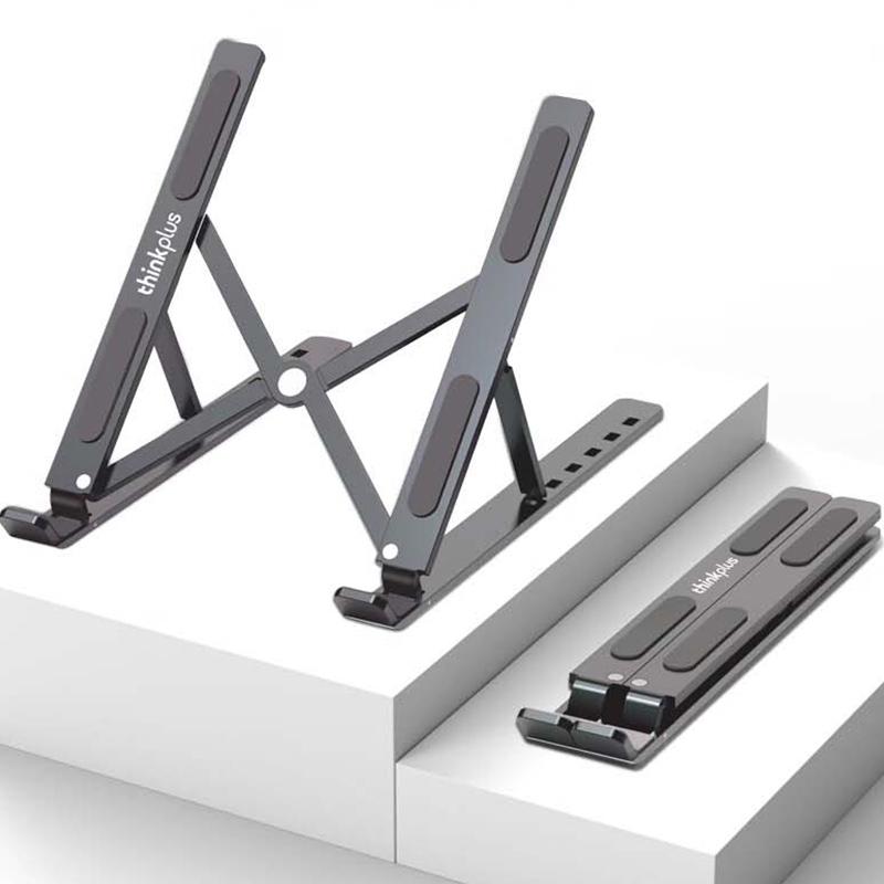 V562-B108407500ADE-202502271925-00 Lenovo Thinkplus Foldable Laptop Stand - Desktop Compatible - Dark Grey - Image 1
