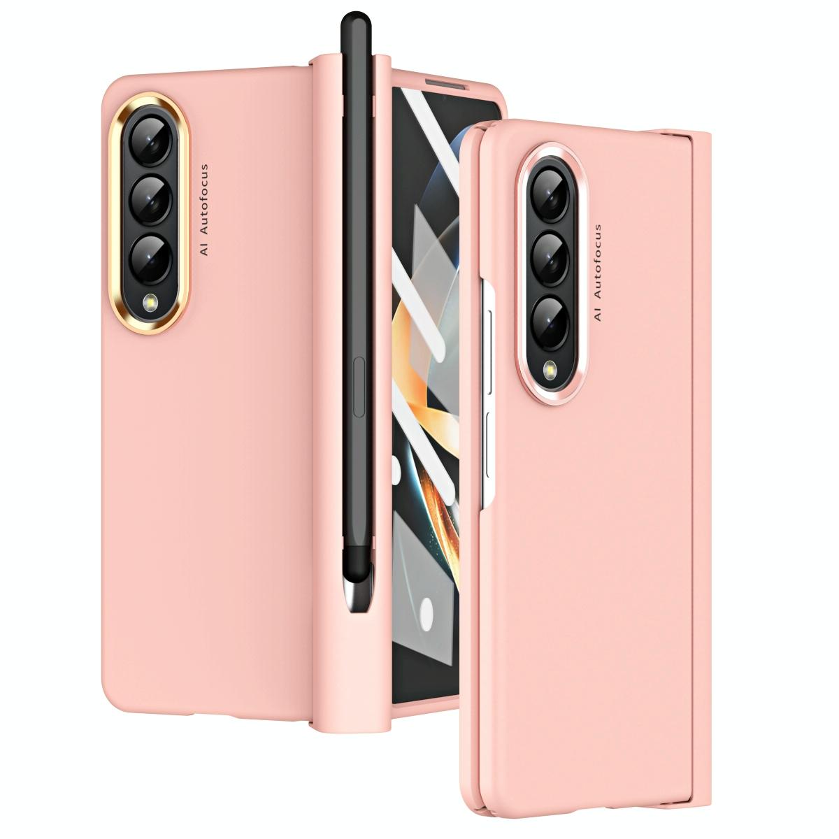 V562-B109125300ADE-202505291220-00 For Samsung Galaxy Z Fold4 5G Samsung Fold 4 Hinge Flip Case - Two Tone Contact Lens - Pink - Image 1