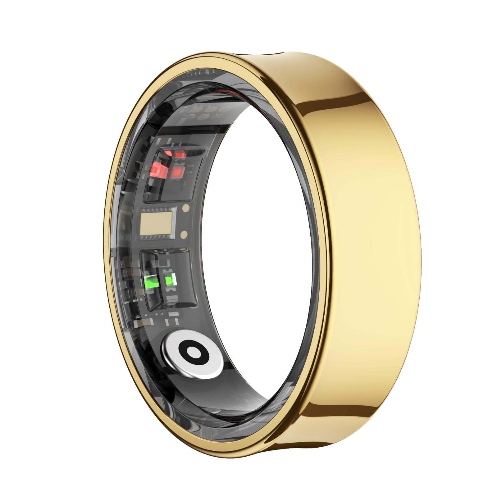 V562-B109247200AYS-202504281822-00 Smart Ring With Heart Rate Blood Oxygen Sleep Monitoring & Sports Modes - Size 12 - Gold - Image 1