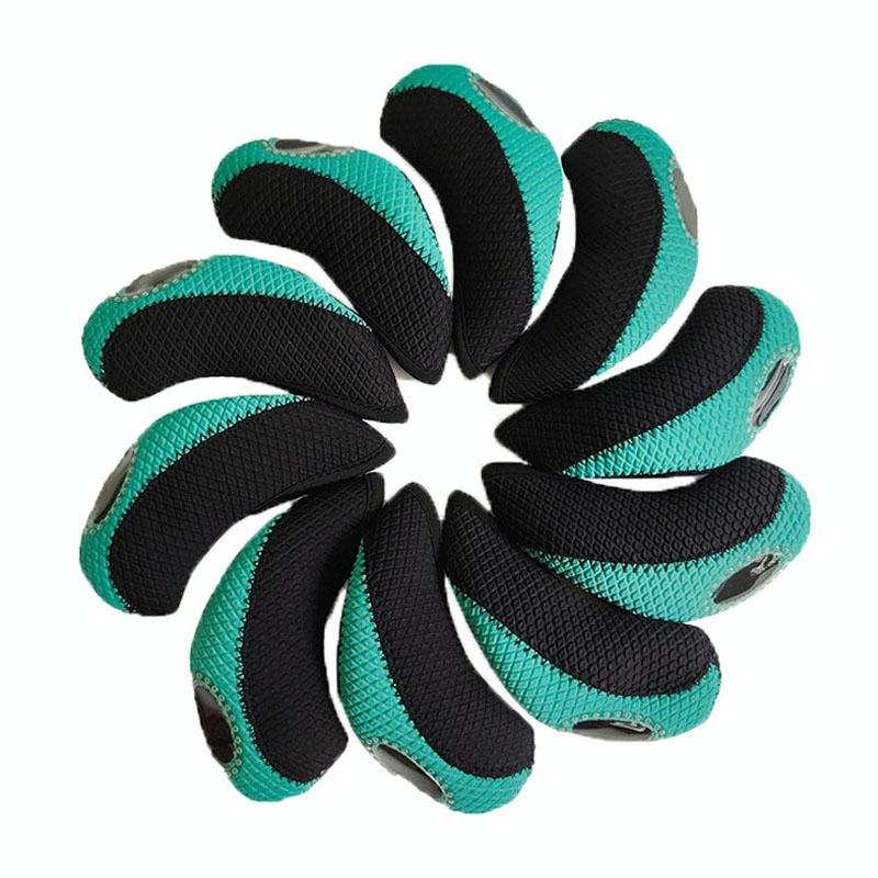V562-B1096013060DBT-202502271858-00 10-piece Neoprene Golf Club Headgear Set - Waterproof & Wear-resistant - Green - Image 1