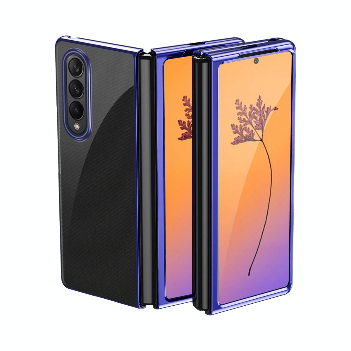 V562-B109733300ADE-202503211452-00 For Samsung Galaxy Z Fold4 5G Shockproof Clear Phone Case - Blue - Image 1