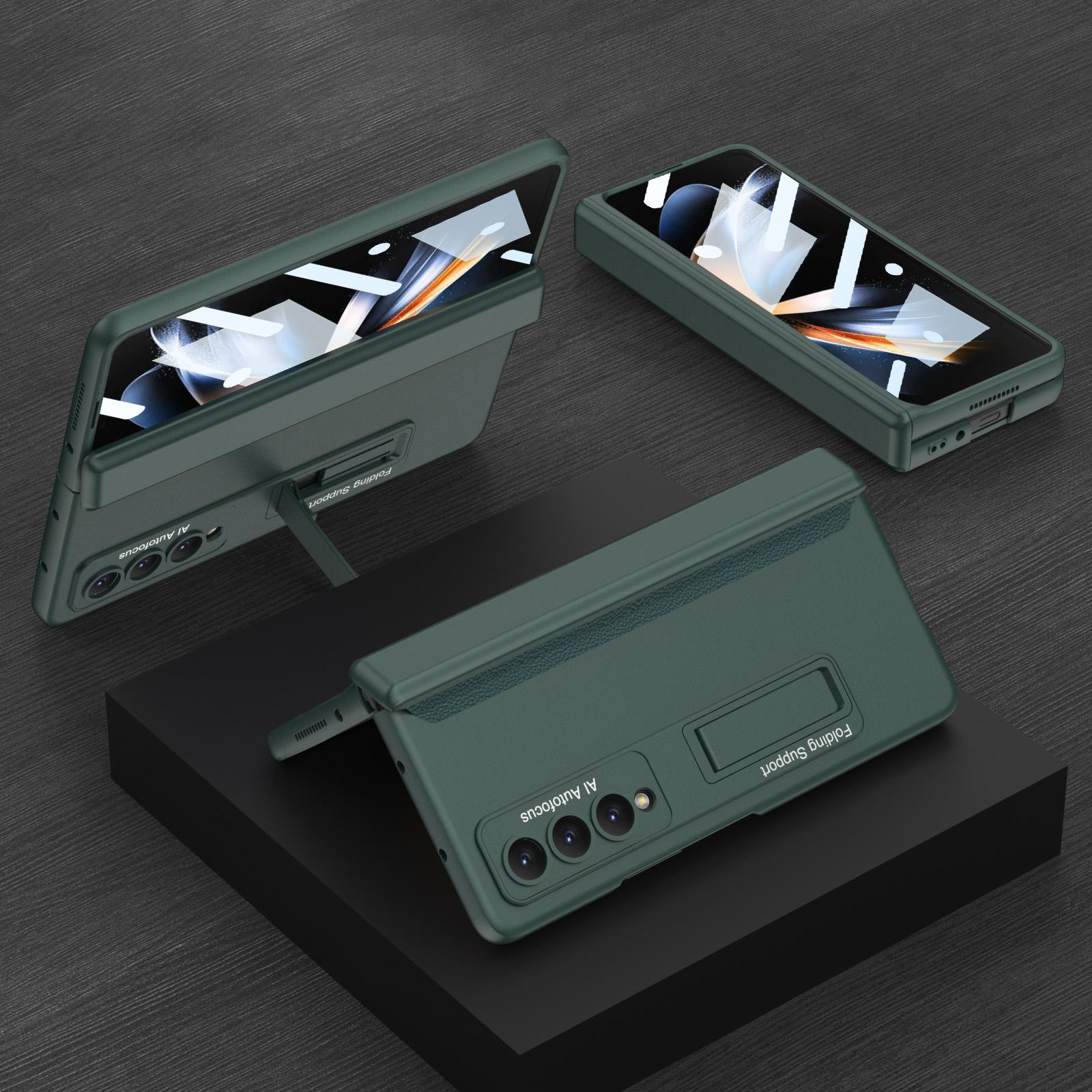 V562-B109947300ADE-202503211440-00 For Samsung Galaxy Z Fold4 5G Foldable Magnetic Hinge Case - Compact Design - Night Green - Image 1