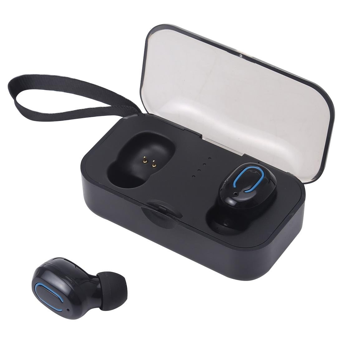 V562-B1805SXPI-202505211942-00 Wireless Stereo Bluetooth Earphones with Charging Case -tws Dazzling - Black - Image 1