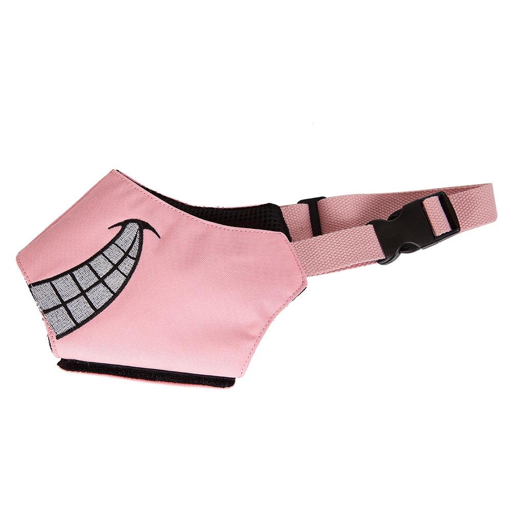 V562-B2011552060DBT-202503261933-00 Cartoon Dog Mouth Cover Anti-Bite Nylon Dog Mask - Size L - Pink - M - Image 1