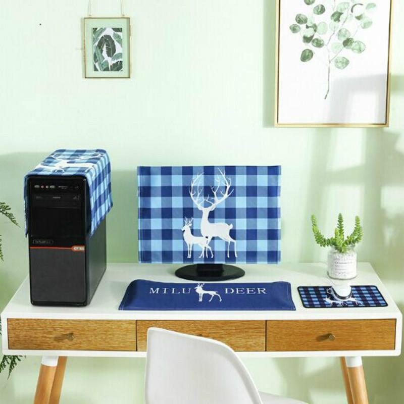 V562-B3036393110DBT-202503031731-00 Universal 3-in-1 Desktop Pc Dust Cover - Fits 23-24 Inch Screens - Deer - Image 1