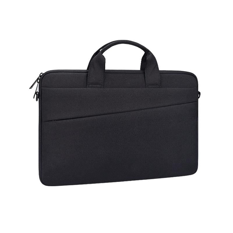V562-B3856CBM-202502281841-00 Portable 14.1 Laptop Tablet Bag With Dual Pockets And Soft Handle - Black - Image 1