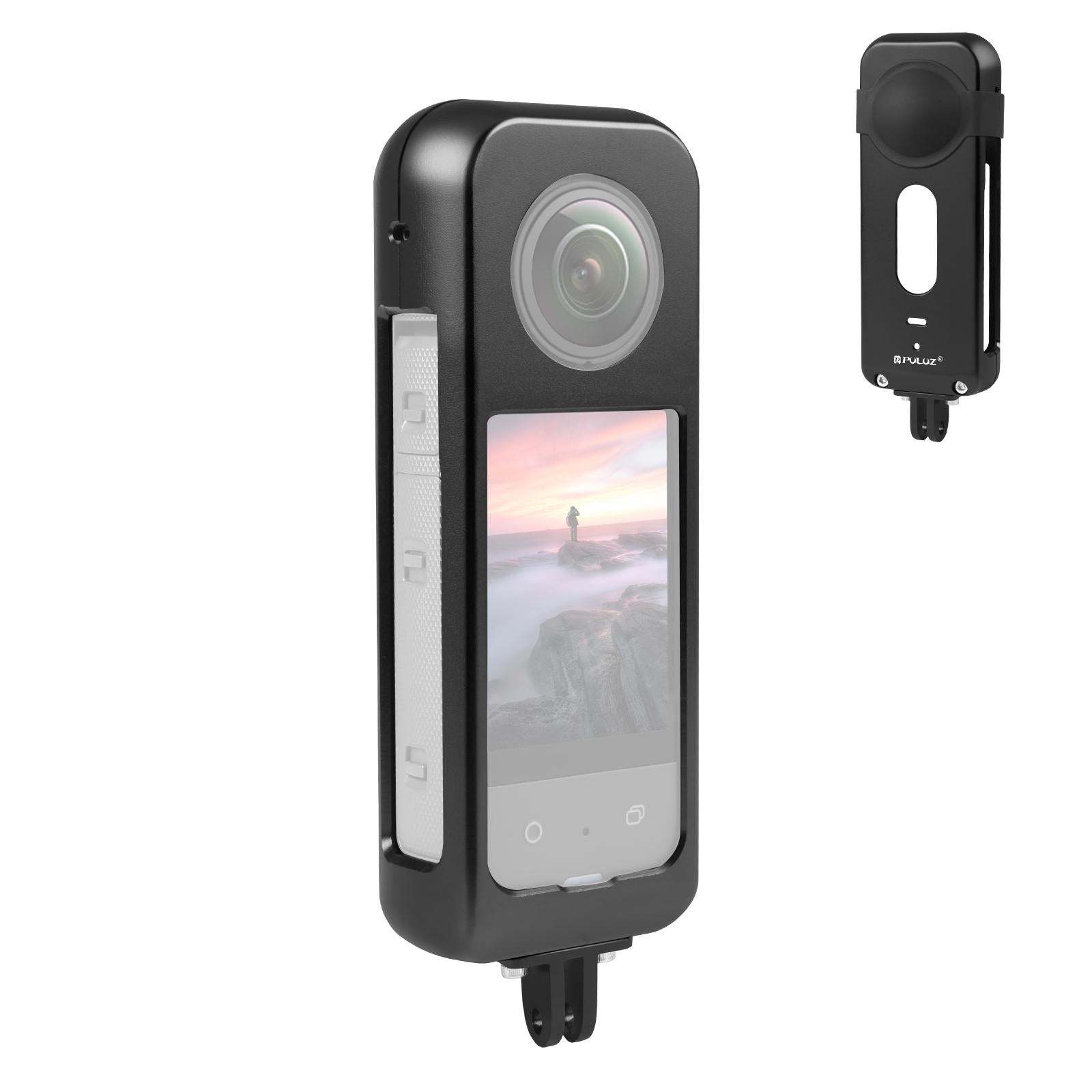 V562-B458UP-202502212045-00 Metal Protective Cage for Insta360 X3 with Silicone Lens Cover - Image 1