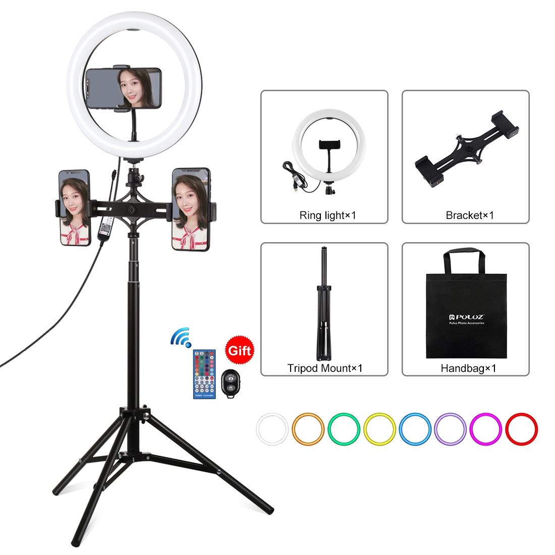 V562-B5503TKP-202502212055-00 10.2 Rgbw Led Ring Light Kit with Tripod and Phone Mount - Image 1