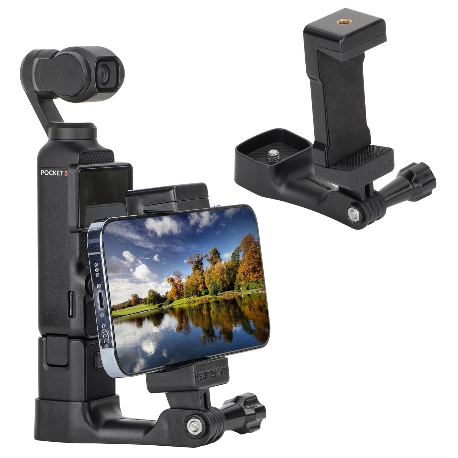 V562-B6070POD-202502211945-00 Handheld Tripod Expansion for Dji Pocket 3 - Front Phone Holder Mount - Image 1