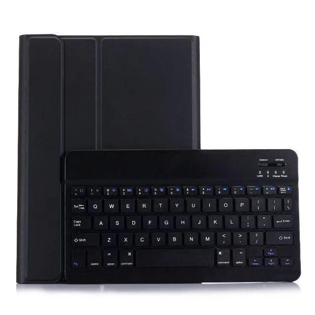 V562-B7020D6PI-202504291911-00 Bluetooth Keyboard & Leather Tablet Case For Ipad Pro / Air 9.7 2017 / 2018 - Detachable & Horizontal Flip With Holder - Black - Image 1