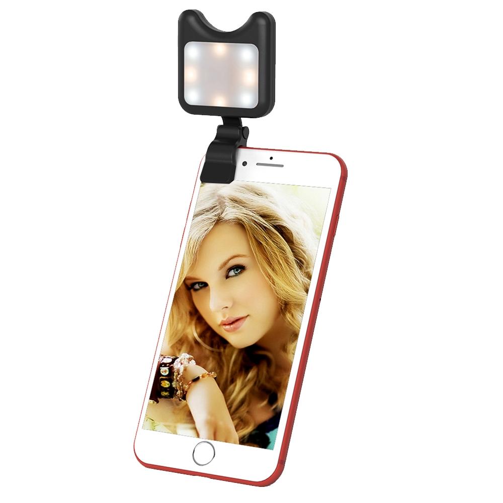 V562-B8654F8PI-202503061915-00 Universal Phone Camera Lens with Selfie Led Light for Smartphones - Image 1