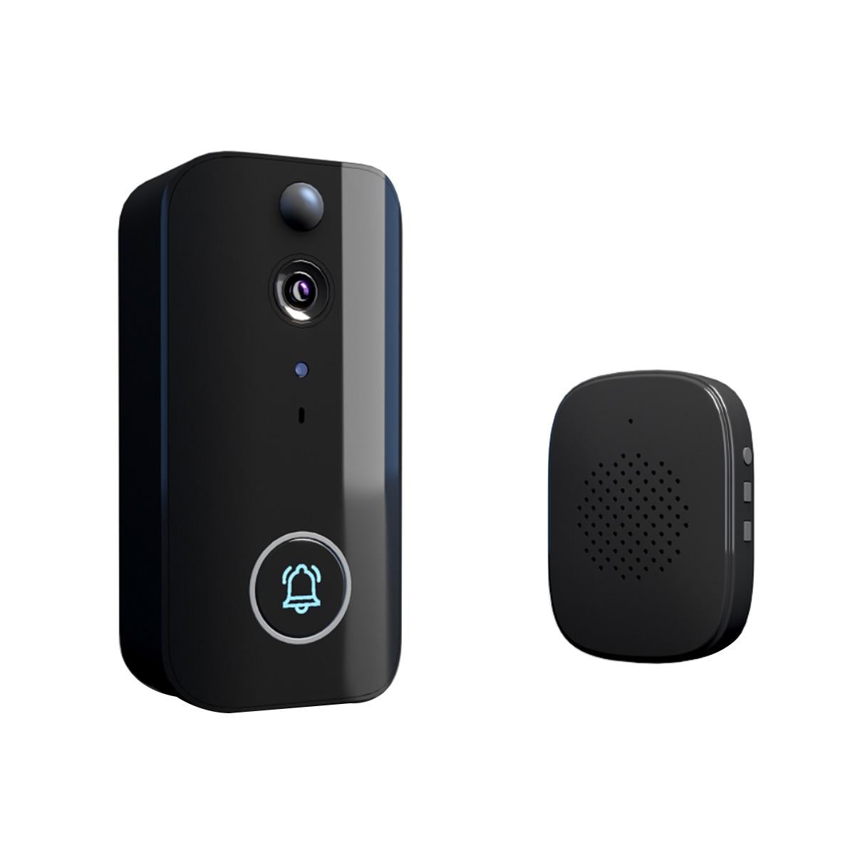 V562-B8754DW-202502212305-00 Wireless Doorbell Camera With Night Vision And Motion Detection - Black - Image 1
